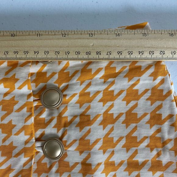 ALLMA  Women's Skort Houndstooth Gold Buttons Front Spring Summer Size S/M - Picture 7 of 10